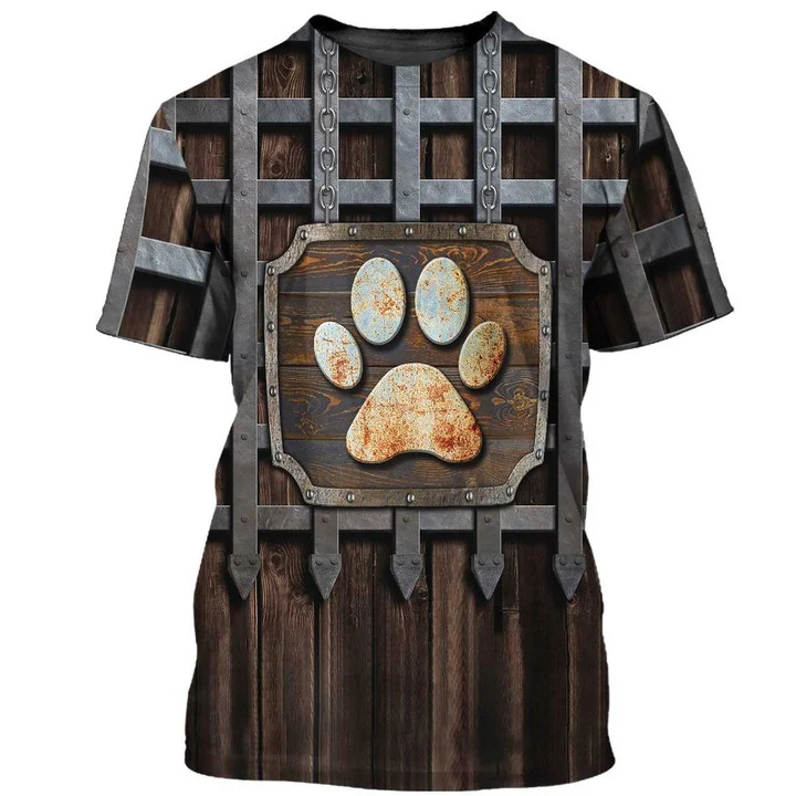 2022 New Cool T-shirt MenWomen 3d T shirt Dogs Paw S-6XL